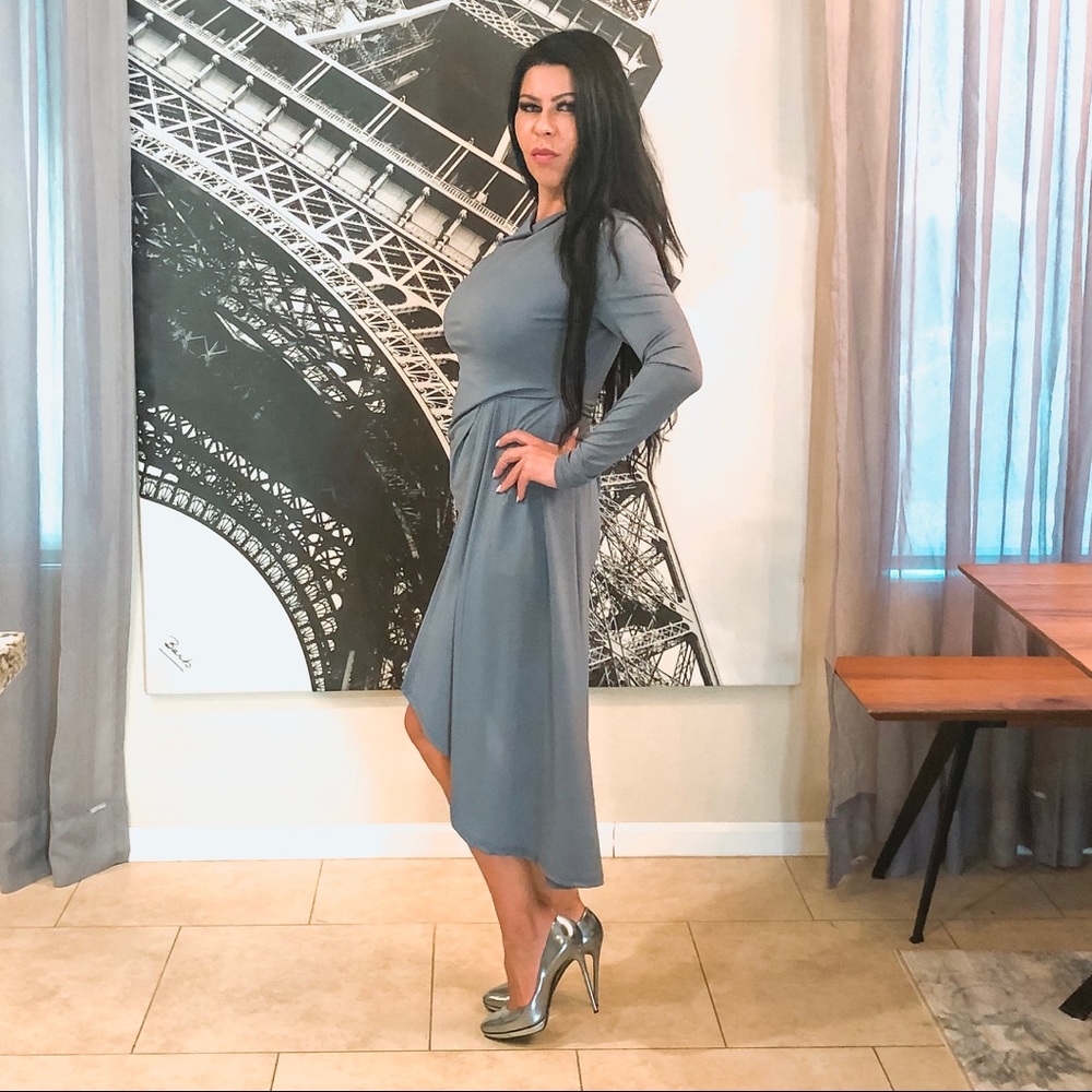 Top shop dress grey